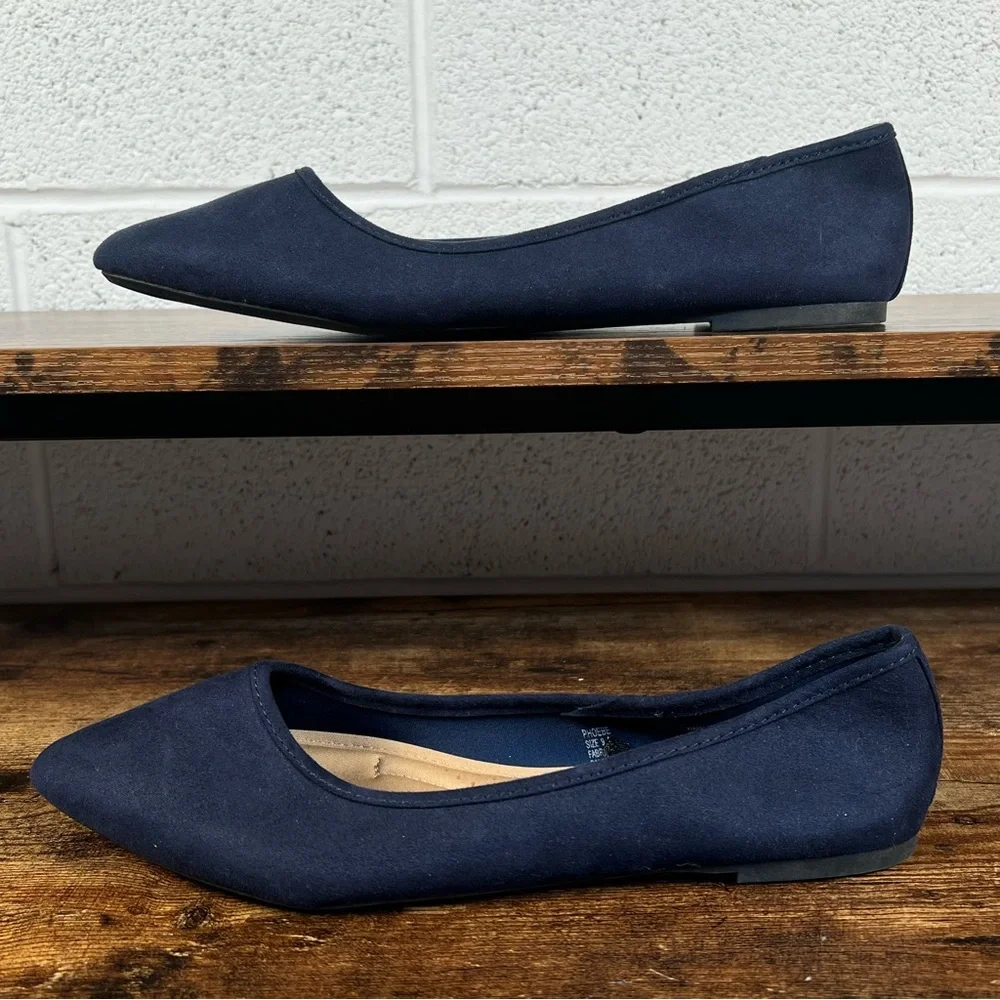 Ophelia Roe Flat Shoes Phoebe Slip On Blue Casual Point Toe Comfort women's 9.5‎